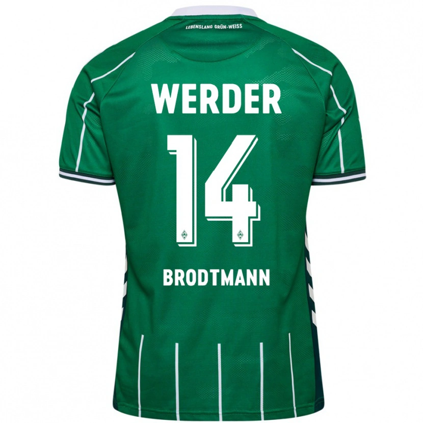 Danxen Damen Linus Brodtmann #14 Grün Weiß Heimtrikot Trikot 2025/26 T-Shirt Österreich