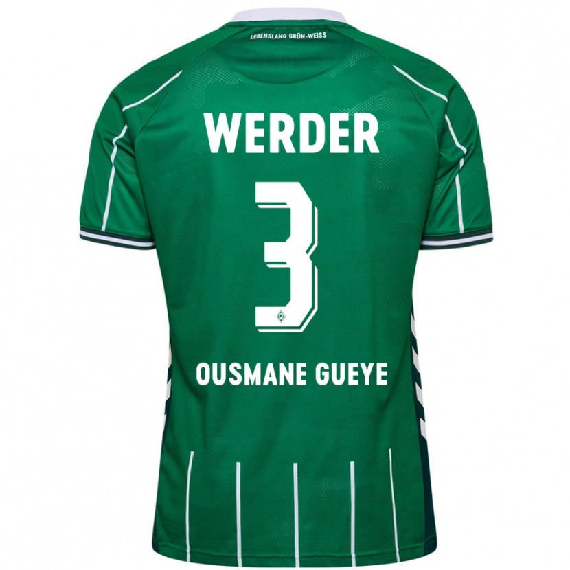 Danxen Damen Papa Ousmane Gueye #3 Grün Weiß Heimtrikot Trikot 2025/26 T-Shirt Österreich