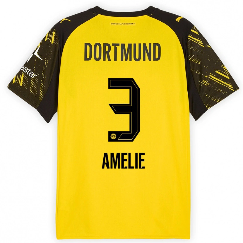 Danxen Damen Berger Amelie #3 Gelb Schwarz Heimtrikot Trikot 2025/26 T-Shirt Österreich