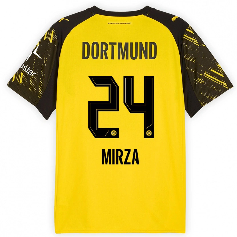 Danxen Damen Marwan-Omir Mirza #24 Gelb Schwarz Heimtrikot Trikot 2025/26 T-Shirt Österreich