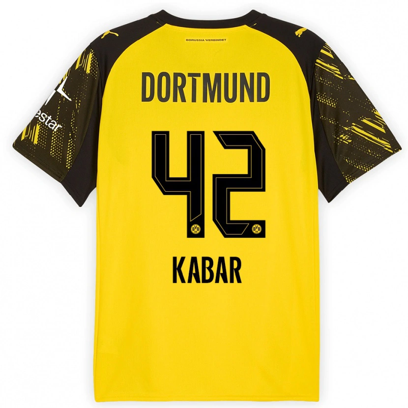 Danxen Damen Almugera Kabar #42 Gelb Schwarz Heimtrikot Trikot 2025/26 T-Shirt Österreich