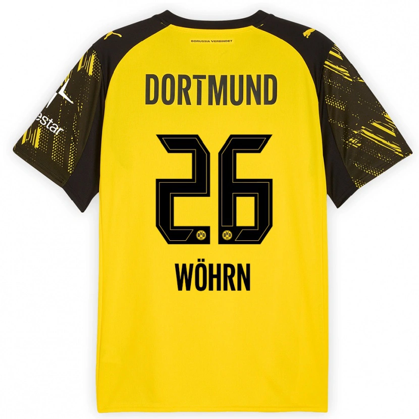 Danxen Damen Yasu Wöhrn #26 Gelb Schwarz Heimtrikot Trikot 2025/26 T-Shirt Österreich