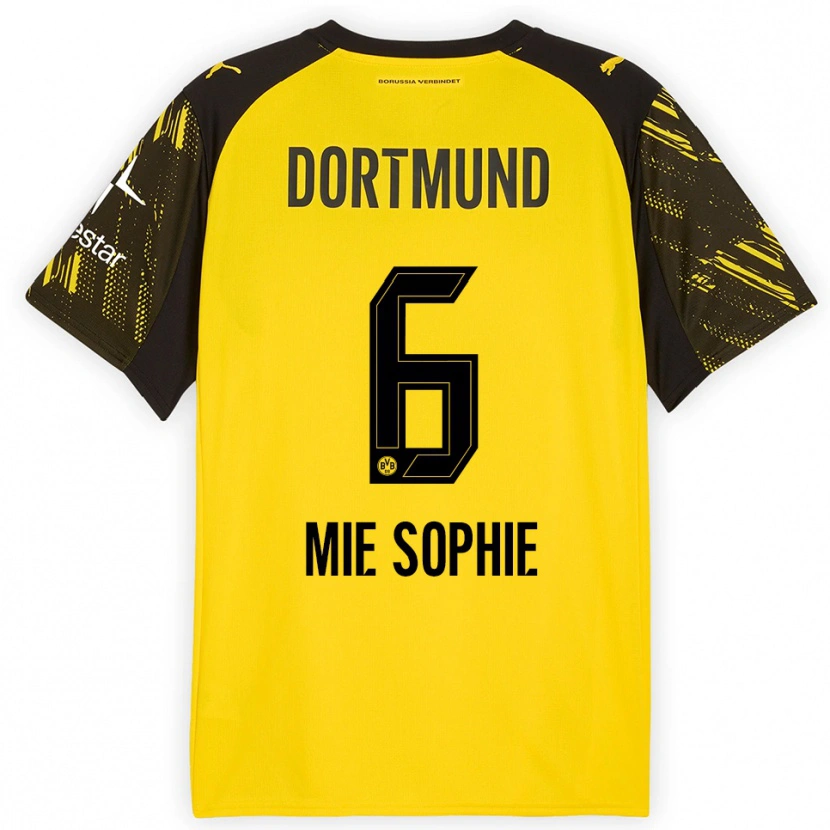 Danxen Damen Sando Mie Sophie #6 Gelb Schwarz Heimtrikot Trikot 2025/26 T-Shirt Österreich