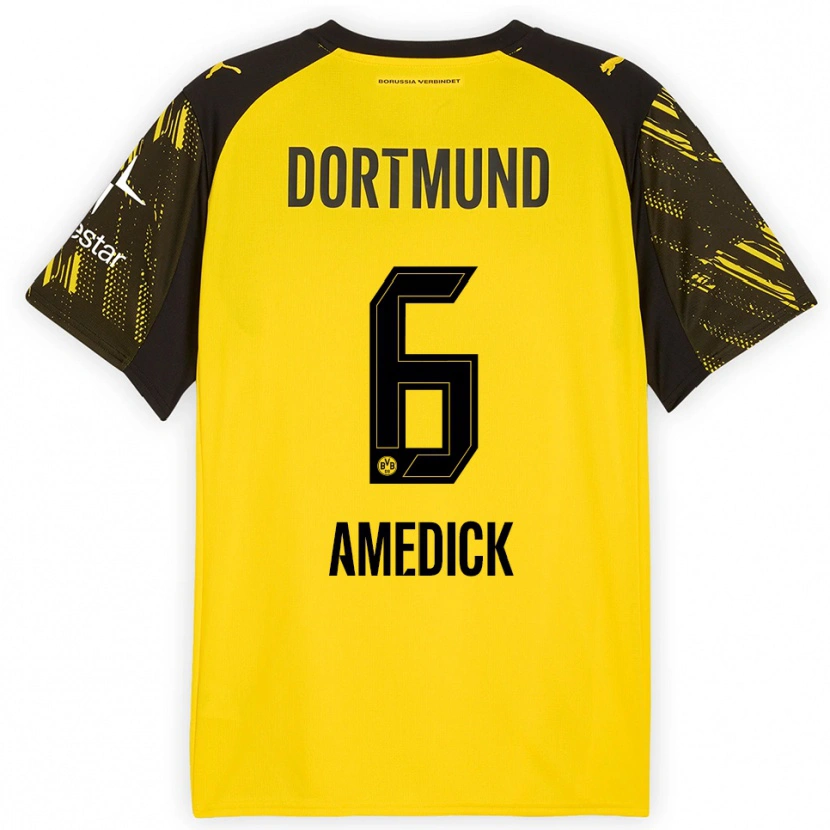 Danxen Damen Maik Amedick #6 Gelb Schwarz Heimtrikot Trikot 2025/26 T-Shirt Österreich