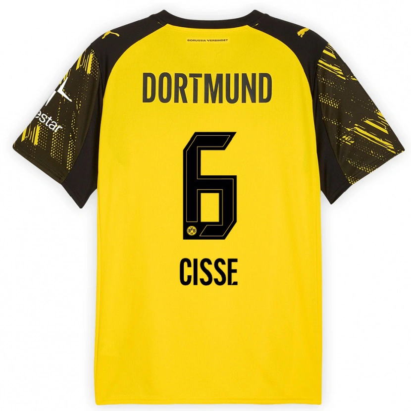 Danxen Damen Faroukou Cisse #6 Gelb Schwarz Heimtrikot Trikot 2025/26 T-Shirt Österreich