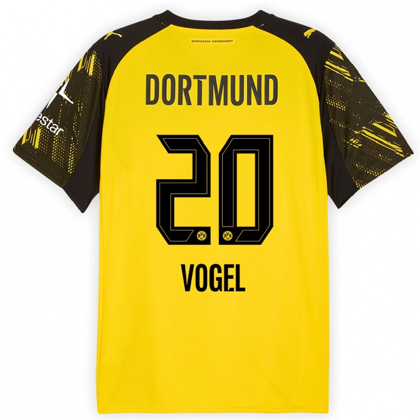 Danxen Damen Ann-Sophie Vogel #20 Gelb Schwarz Heimtrikot Trikot 2025/26 T-Shirt Österreich
