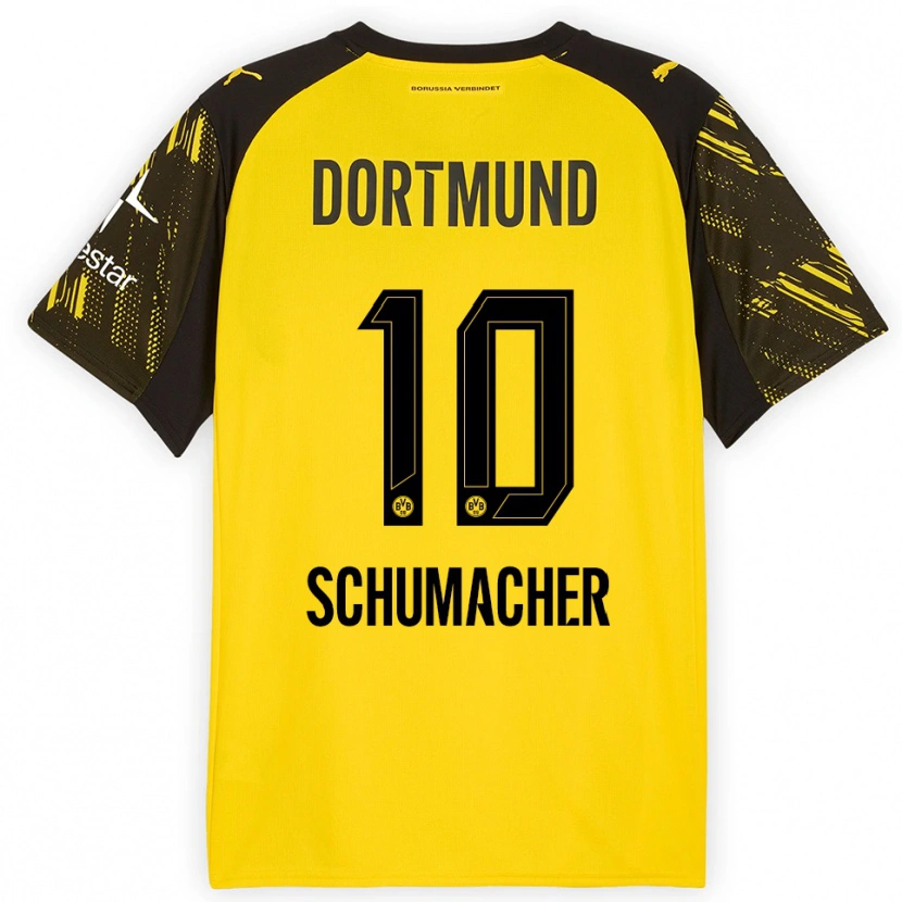 Danxen Damen Rita Schumacher #10 Gelb Schwarz Heimtrikot Trikot 2025/26 T-Shirt Österreich