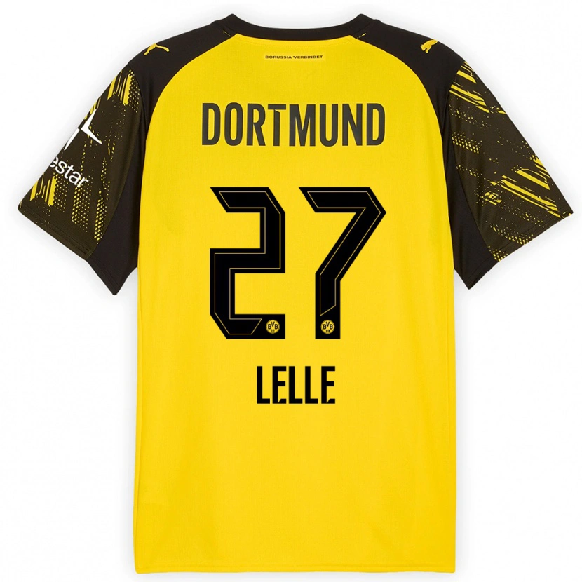 Danxen Damen David Lelle #27 Gelb Schwarz Heimtrikot Trikot 2025/26 T-Shirt Österreich