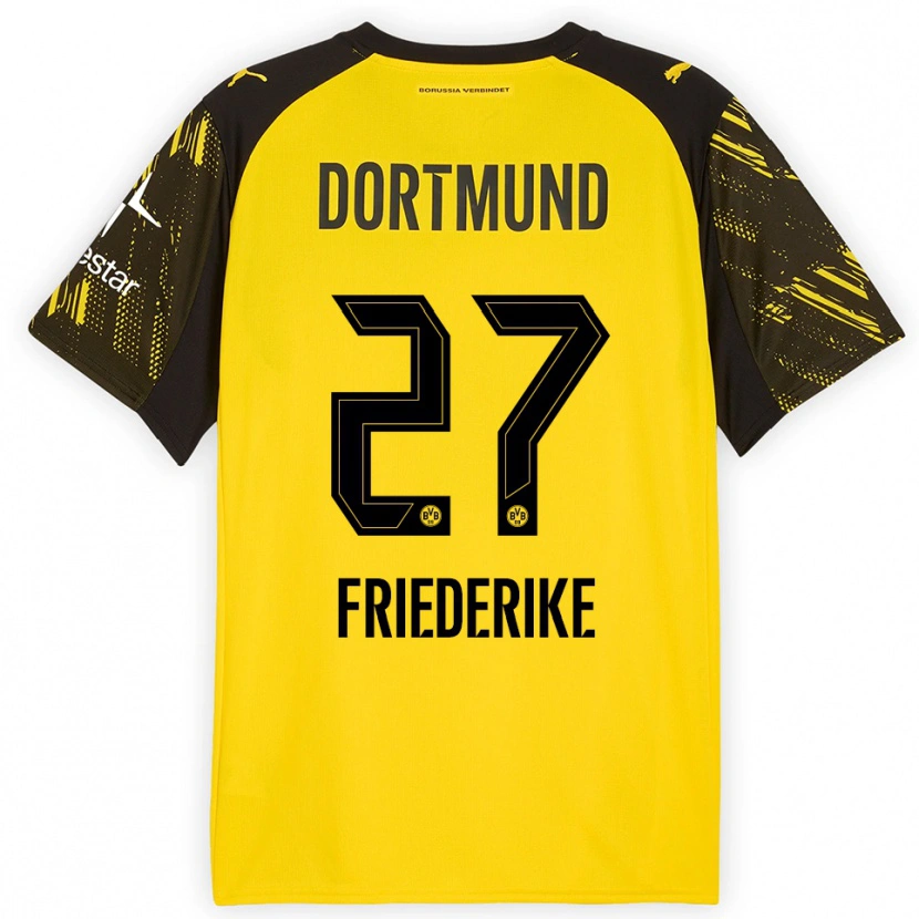 Danxen Damen Burczik Friederike #27 Gelb Schwarz Heimtrikot Trikot 2025/26 T-Shirt Österreich