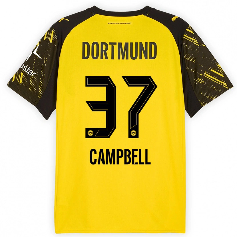 Danxen Damen Cole Campbell #37 Gelb Schwarz Heimtrikot Trikot 2025/26 T-Shirt Österreich