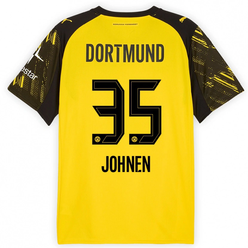 Danxen Damen Marcel Johnen #35 Gelb Schwarz Heimtrikot Trikot 2025/26 T-Shirt Österreich