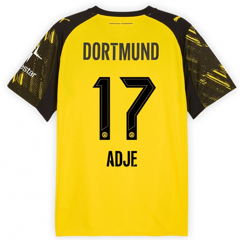 Danxen Damen Miguel Adje #17 Gelb Schwarz Heimtrikot Trikot 2025/26 T-Shirt Österreich