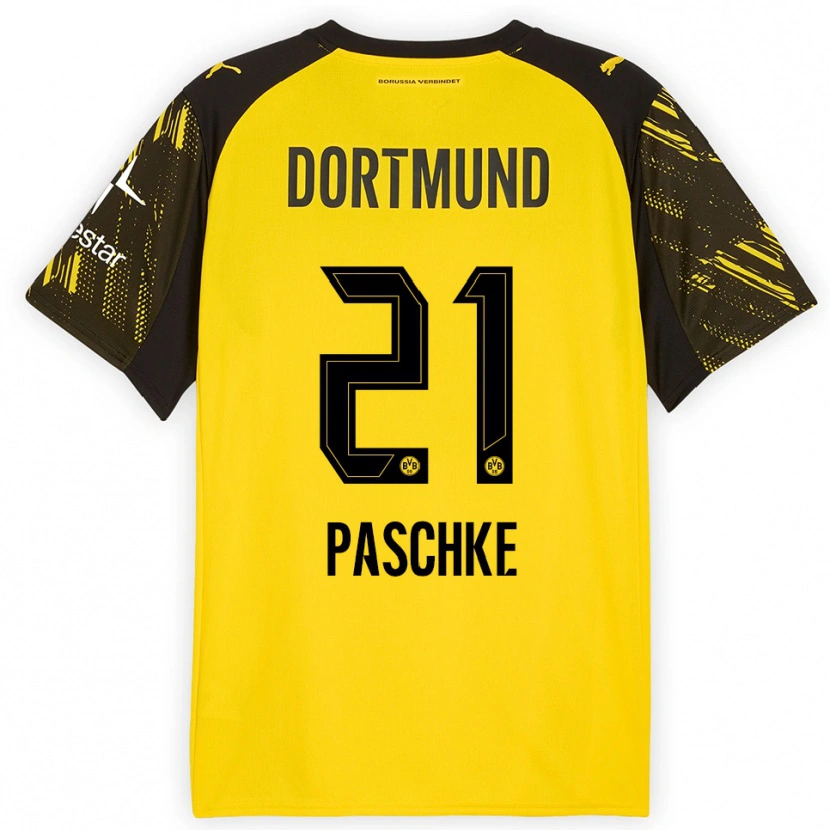 Danxen Damen Felix Paschke #21 Gelb Schwarz Heimtrikot Trikot 2025/26 T-Shirt Österreich