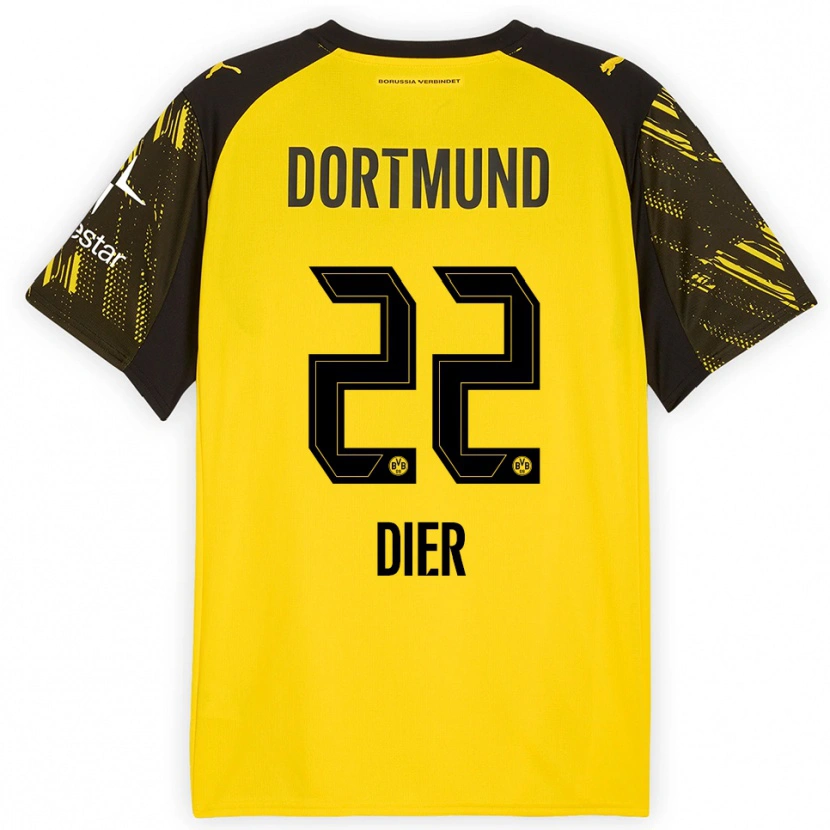 Danxen Damen Henrik Dier #22 Gelb Schwarz Heimtrikot Trikot 2025/26 T-Shirt Österreich