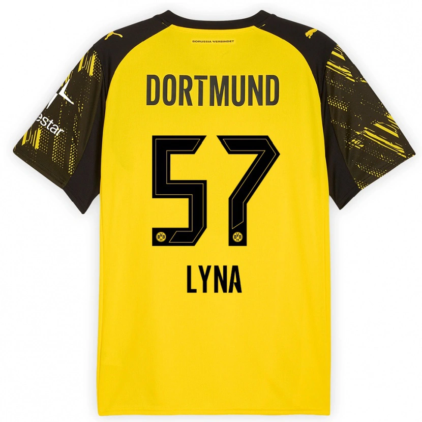 Danxen Damen Schwarz Lyna #57 Gelb Schwarz Heimtrikot Trikot 2025/26 T-Shirt Österreich