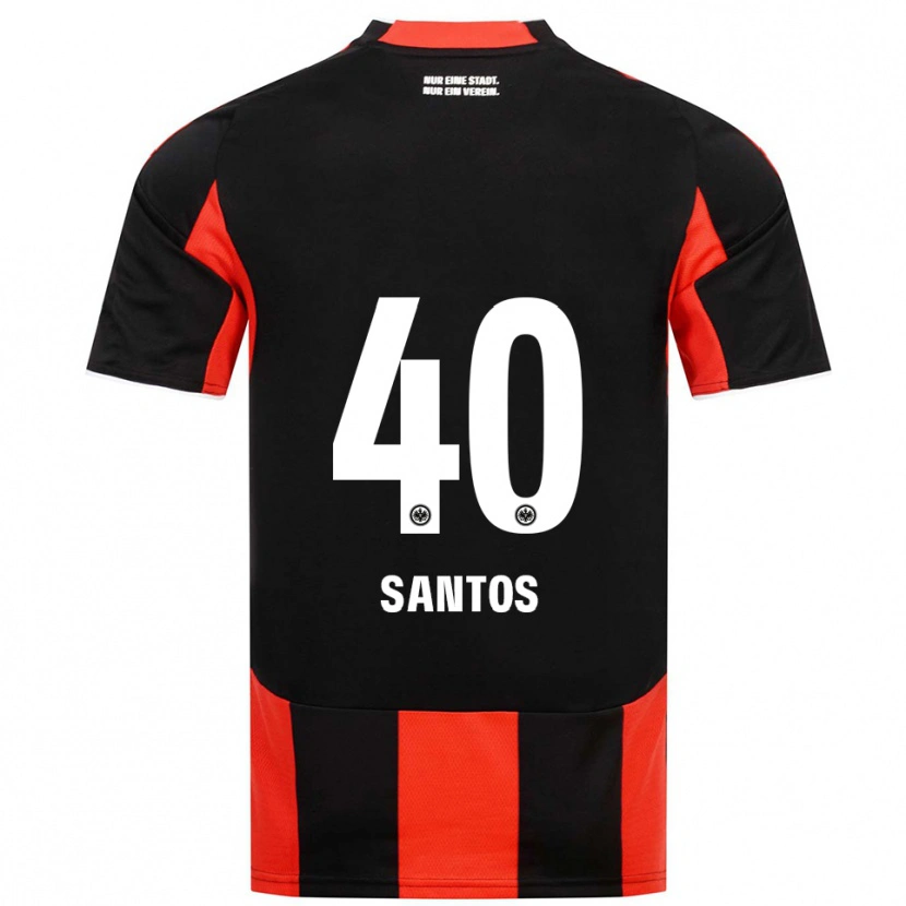 Danxen Damen Kauã Santos #40 Schwarz Rot Heimtrikot Trikot 2025/26 T-Shirt Österreich