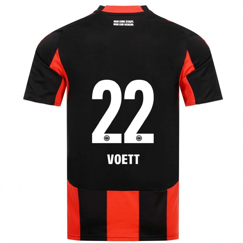 Danxen Damen Johannes Vött #22 Schwarz Rot Heimtrikot Trikot 2025/26 T-Shirt Österreich