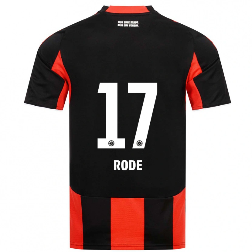 Danxen Damen Sebastian Rode #17 Schwarz Rot Heimtrikot Trikot 2025/26 T-Shirt Österreich