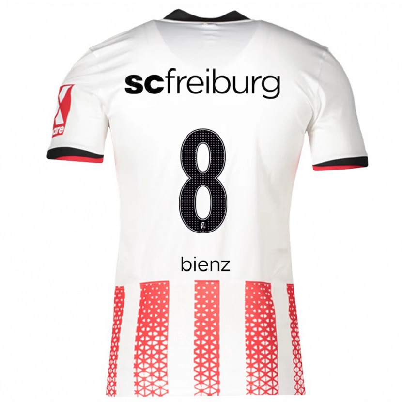 Danxen Damen Alena Bienz #8 Weiß Rot Heimtrikot Trikot 2025/26 T-Shirt Österreich