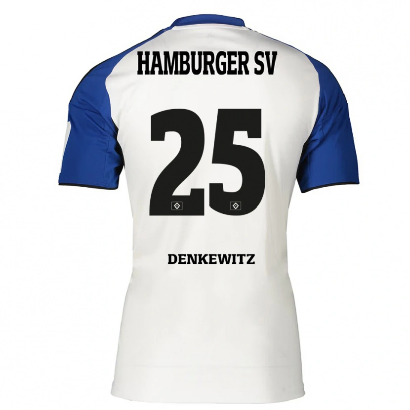 Danxen Damen Nick Denkewitz #25 Weiß Blau Heimtrikot Trikot 2025/26 T-Shirt Österreich