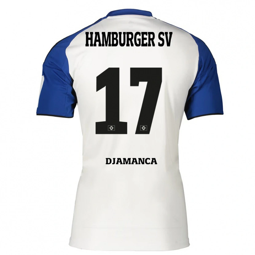 Danxen Damen Ismaila Djamanca #17 Weiß Blau Heimtrikot Trikot 2025/26 T-Shirt Österreich