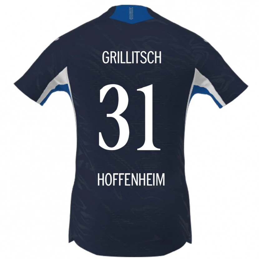 Danxen Damen Florian Grillitsch #31 Marineblau Weiß Heimtrikot Trikot 2025/26 T-Shirt Österreich