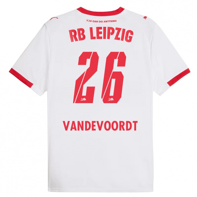 Danxen Damen Maarten Vandevoordt #26 Weiß Rot Heimtrikot Trikot 2025/26 T-Shirt Österreich