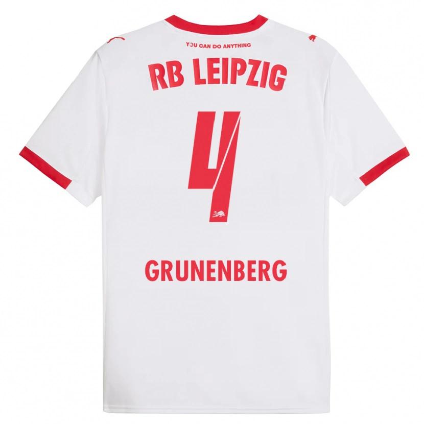 Danxen Damen Rucy Grunenberg #4 Weiß Rot Heimtrikot Trikot 2025/26 T-Shirt Österreich
