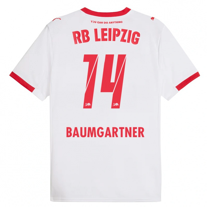 Danxen Damen Christoph Baumgartner #14 Weiß Rot Heimtrikot Trikot 2025/26 T-Shirt Österreich