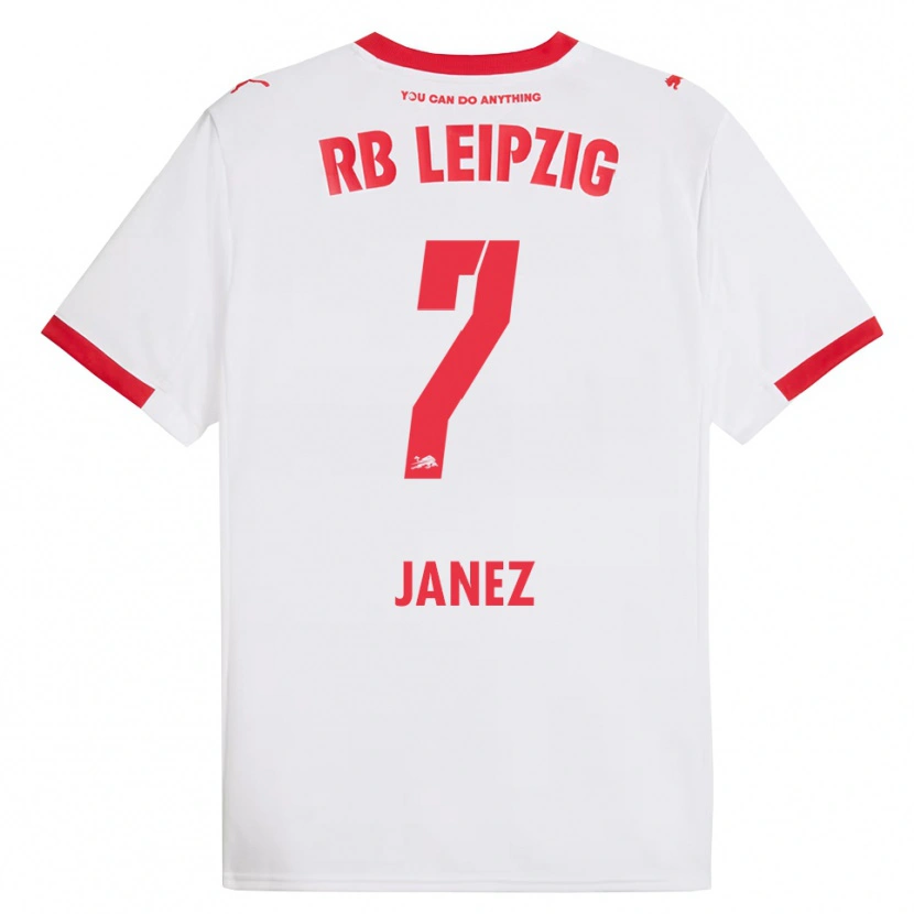 Danxen Damen Korina Lara Janež #7 Weiß Rot Heimtrikot Trikot 2025/26 T-Shirt Österreich
