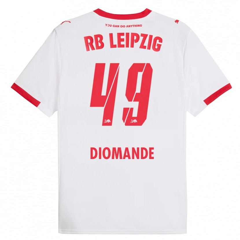 Danxen Damen Yan Diomande #49 Weiß Rot Heimtrikot Trikot 2025/26 T-Shirt Österreich