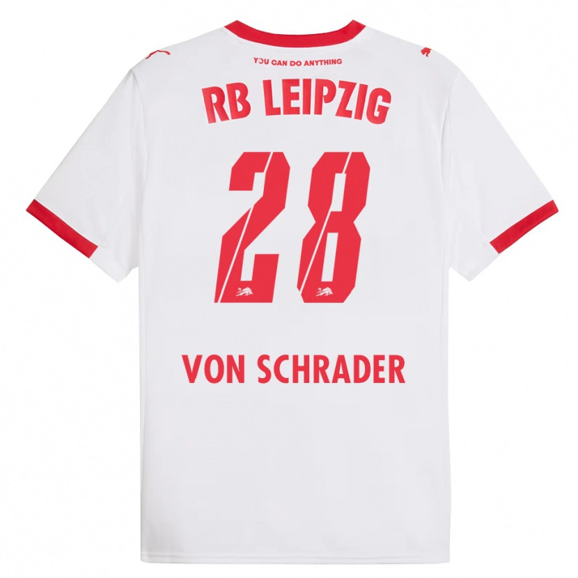 Danxen Damen Lina Von Schrader #28 Weiß Rot Heimtrikot Trikot 2025/26 T-Shirt Österreich