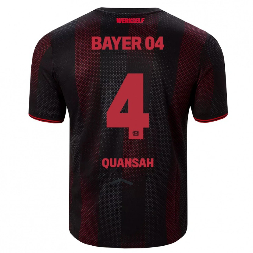 Danxen Damen Jarell Quansah #4 Schwarz Rot Heimtrikot Trikot 2025/26 T-Shirt Österreich