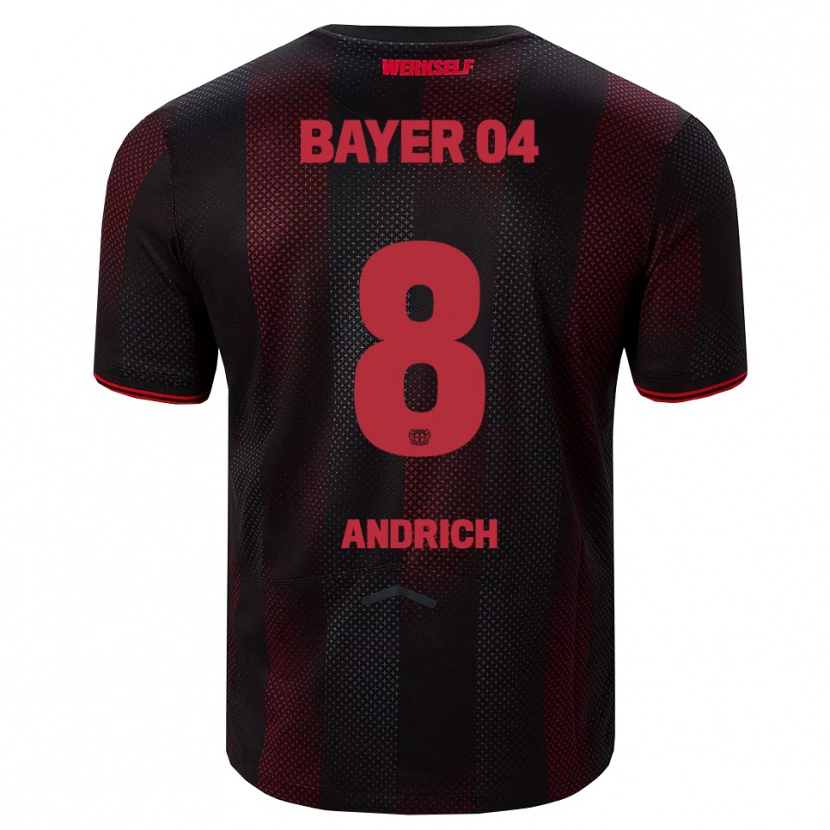 Danxen Damen Robert Andrich #8 Schwarz Rot Heimtrikot Trikot 2025/26 T-Shirt Österreich