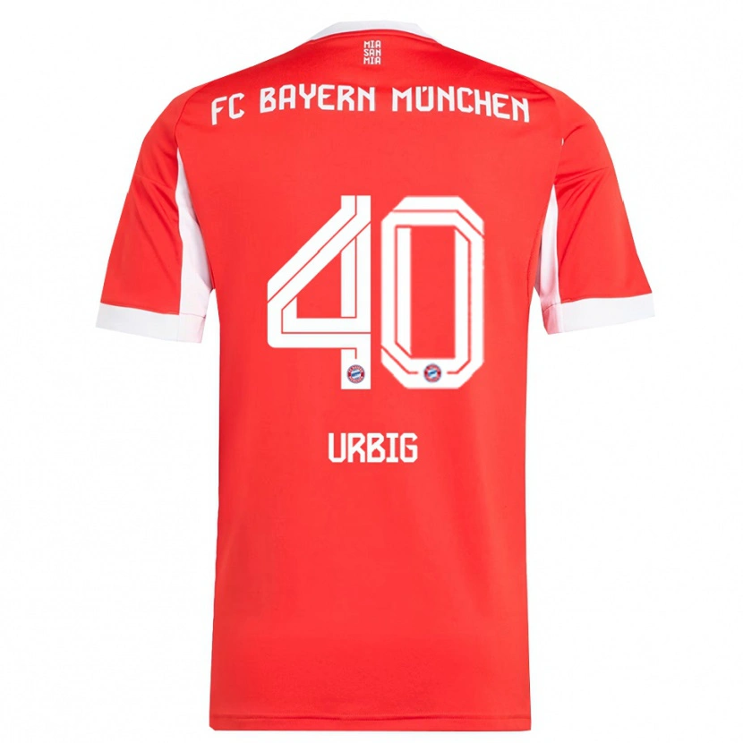 Danxen Damen Jonas Urbig #40 Rot Weiß Heimtrikot Trikot 2025/26 T-Shirt Österreich
