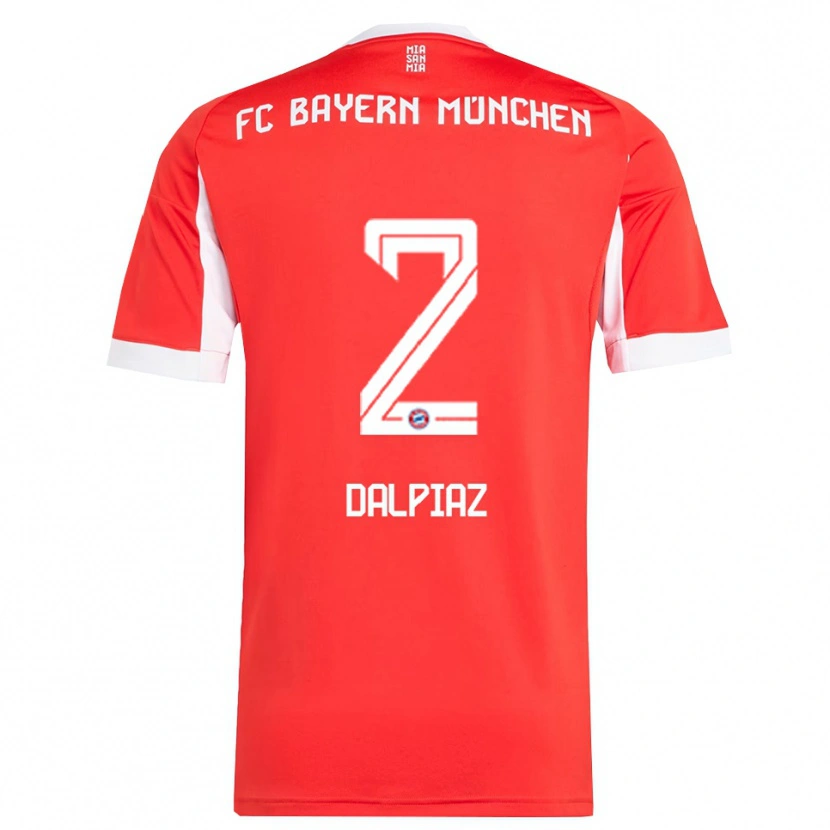 Danxen Damen Magnus Dalpiaz #2 Rot Weiß Heimtrikot Trikot 2025/26 T-Shirt Österreich