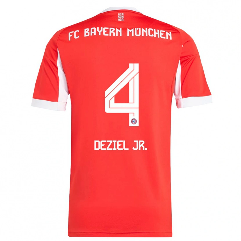 Danxen Damen Robert Deziel Jr. #4 Rot Weiß Heimtrikot Trikot 2025/26 T-Shirt Österreich