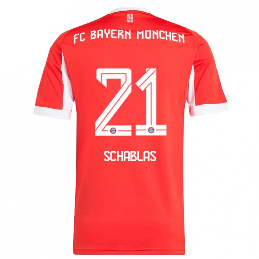 Danxen Damen Matteo Schablas #21 Rot Weiß Heimtrikot Trikot 2025/26 T-Shirt Österreich