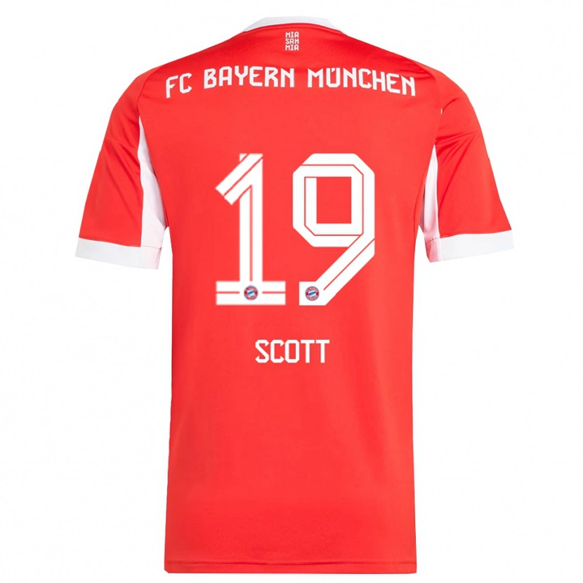 Danxen Damen Michael Scott #19 Rot Weiß Heimtrikot Trikot 2025/26 T-Shirt Österreich
