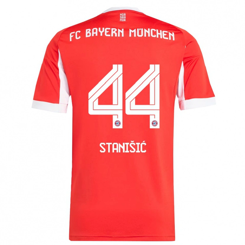 Danxen Damen Josip Stanisic #44 Rot Weiß Heimtrikot Trikot 2025/26 T-Shirt Österreich