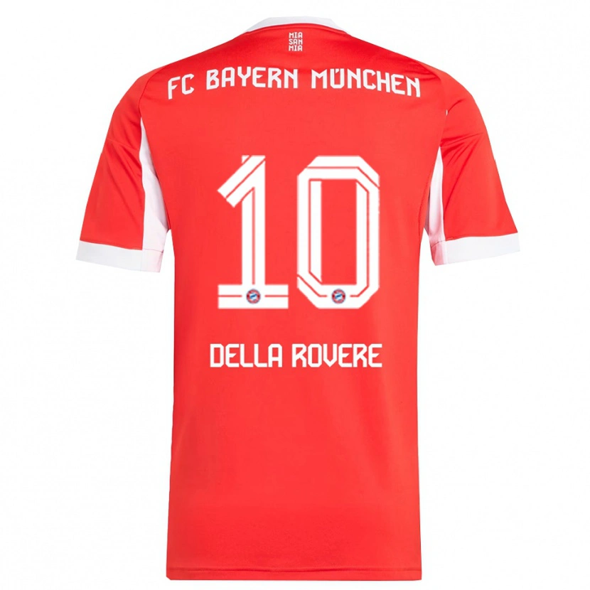 Danxen Damen Guido Della Rovere #10 Rot Weiß Heimtrikot Trikot 2025/26 T-Shirt Österreich
