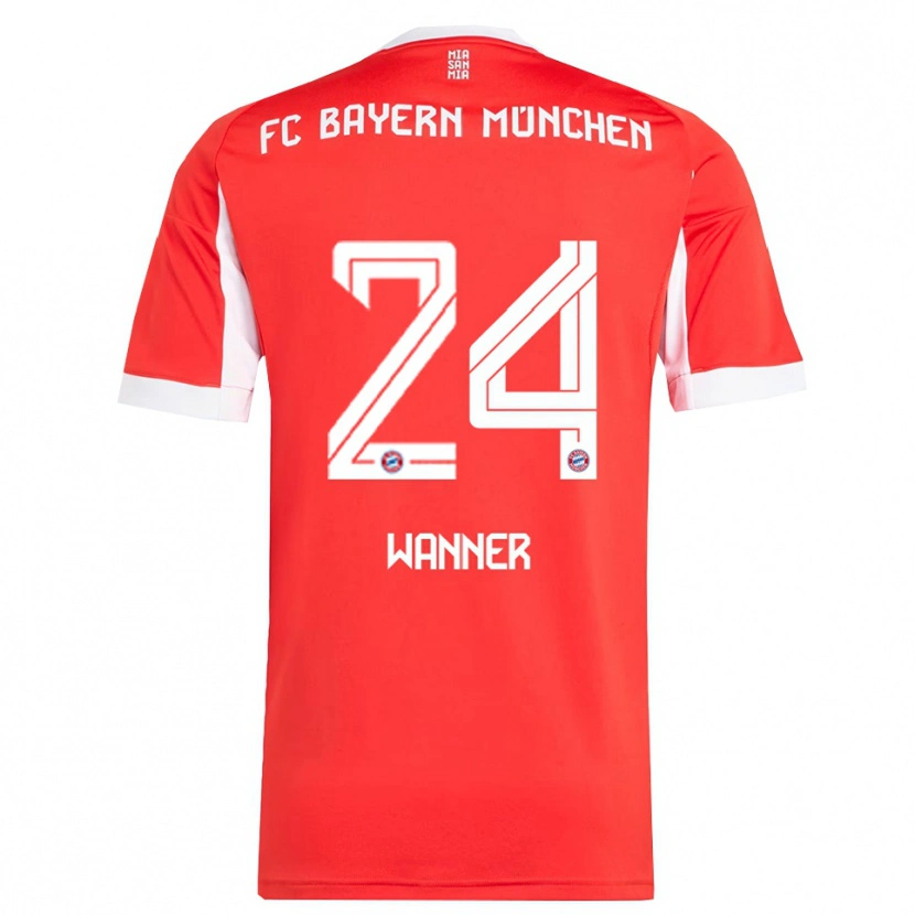 Danxen Damen Paul Wanner #24 Rot Weiß Heimtrikot Trikot 2025/26 T-Shirt Österreich