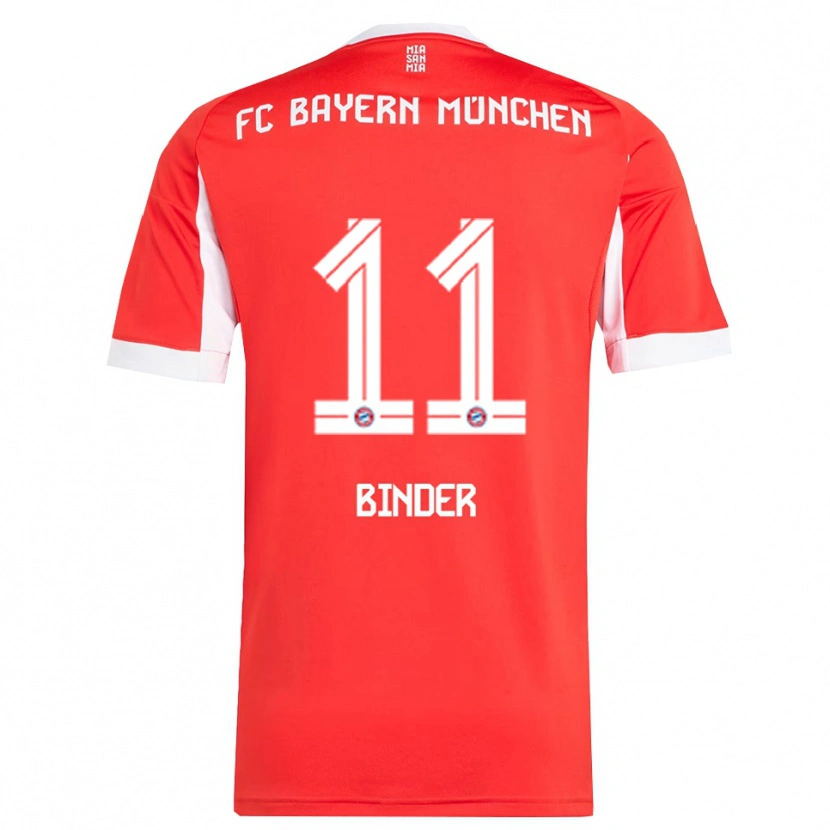 Danxen Damen Tim Binder #11 Rot Weiß Heimtrikot Trikot 2025/26 T-Shirt Österreich