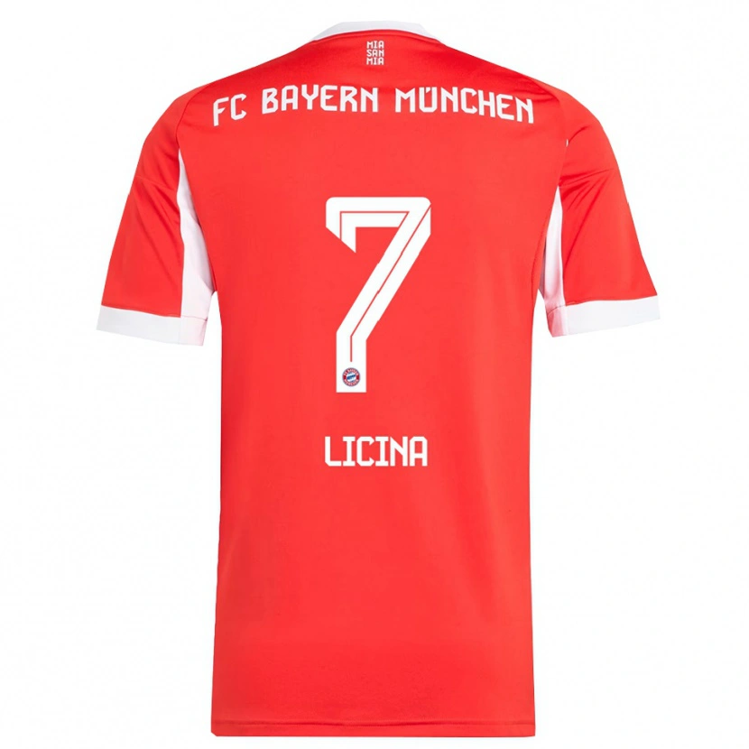 Danxen Damen Adin Licina #7 Rot Weiß Heimtrikot Trikot 2025/26 T-Shirt Österreich