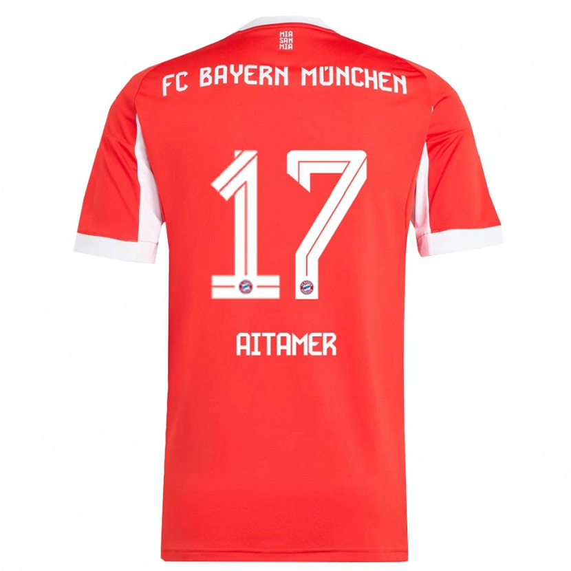 Danxen Damen Younes Aitamer #17 Rot Weiß Heimtrikot Trikot 2025/26 T-Shirt Österreich