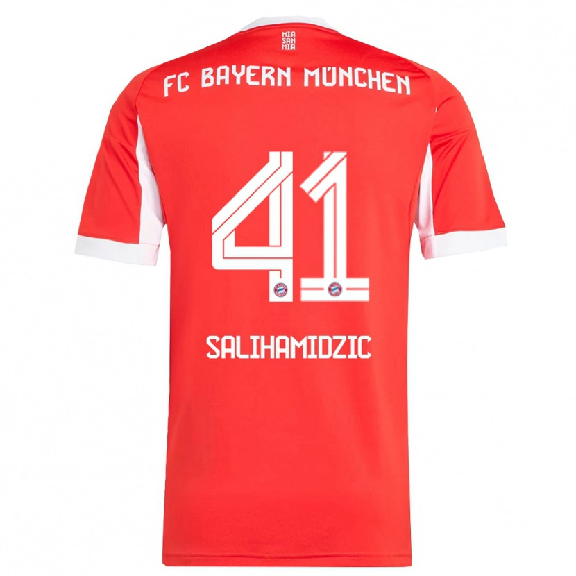 Danxen Damen Nick Salihamidzic #41 Rot Weiß Heimtrikot Trikot 2025/26 T-Shirt Österreich