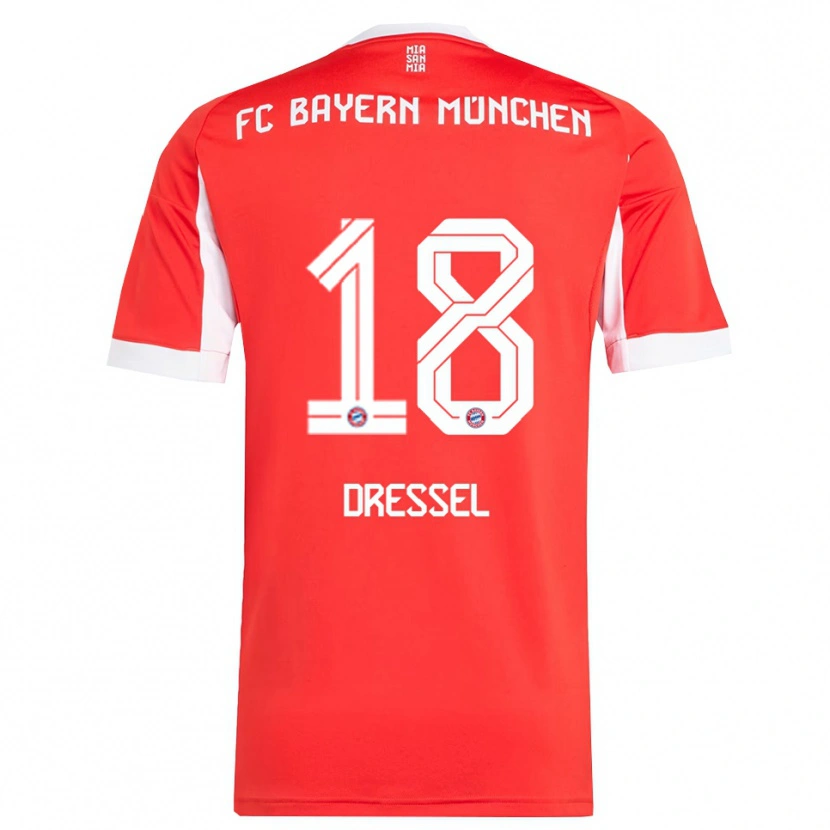 Danxen Damen Timon Dressel #18 Rot Weiß Heimtrikot Trikot 2025/26 T-Shirt Österreich