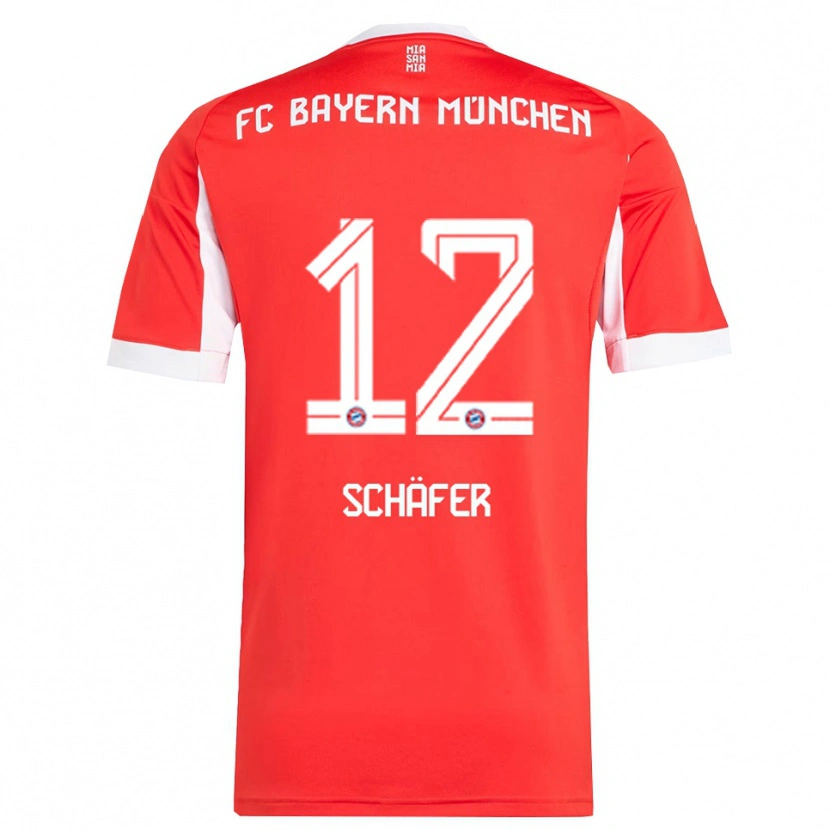 Danxen Damen Luis Schäfer #12 Rot Weiß Heimtrikot Trikot 2025/26 T-Shirt Österreich
