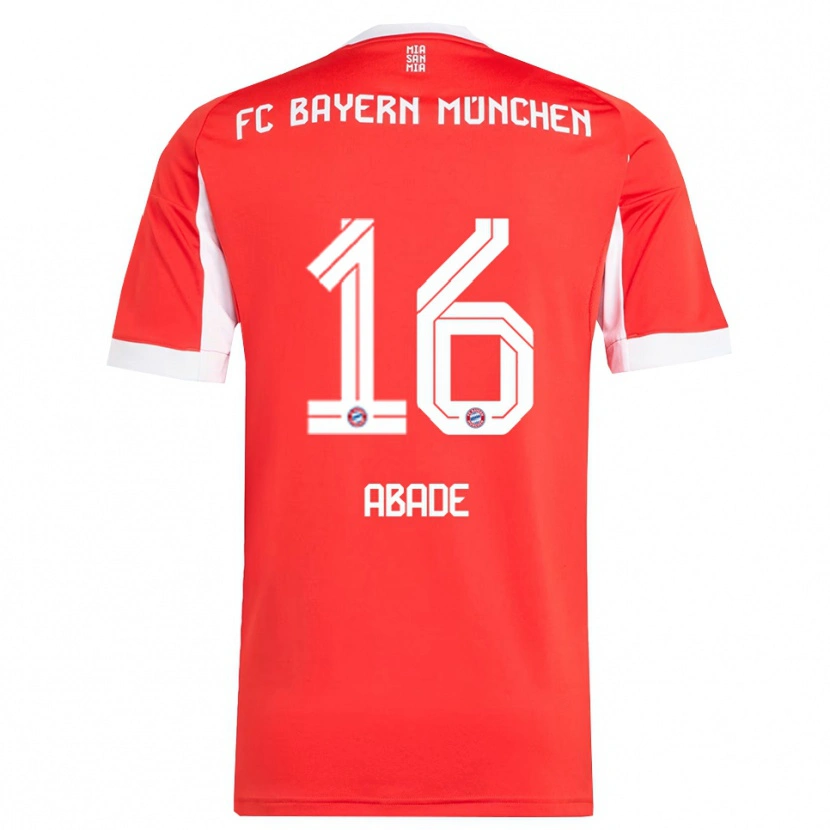 Danxen Damen Daniel Abade #16 Rot Weiß Heimtrikot Trikot 2025/26 T-Shirt Österreich