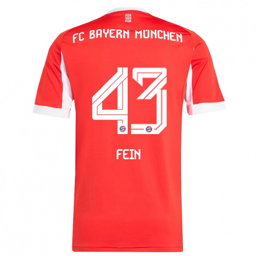 Danxen Damen Adrian Fein #43 Rot Weiß Heimtrikot Trikot 2025/26 T-Shirt Österreich